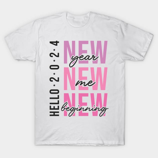 Hello 2024 T-Shirt by MZeeDesigns